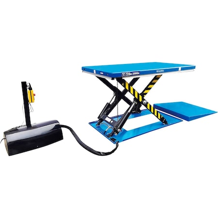 Global Industrial Low Profile Power Scissor Lift Table, 57in x 31in, 2200 Lb. Capacity 293231